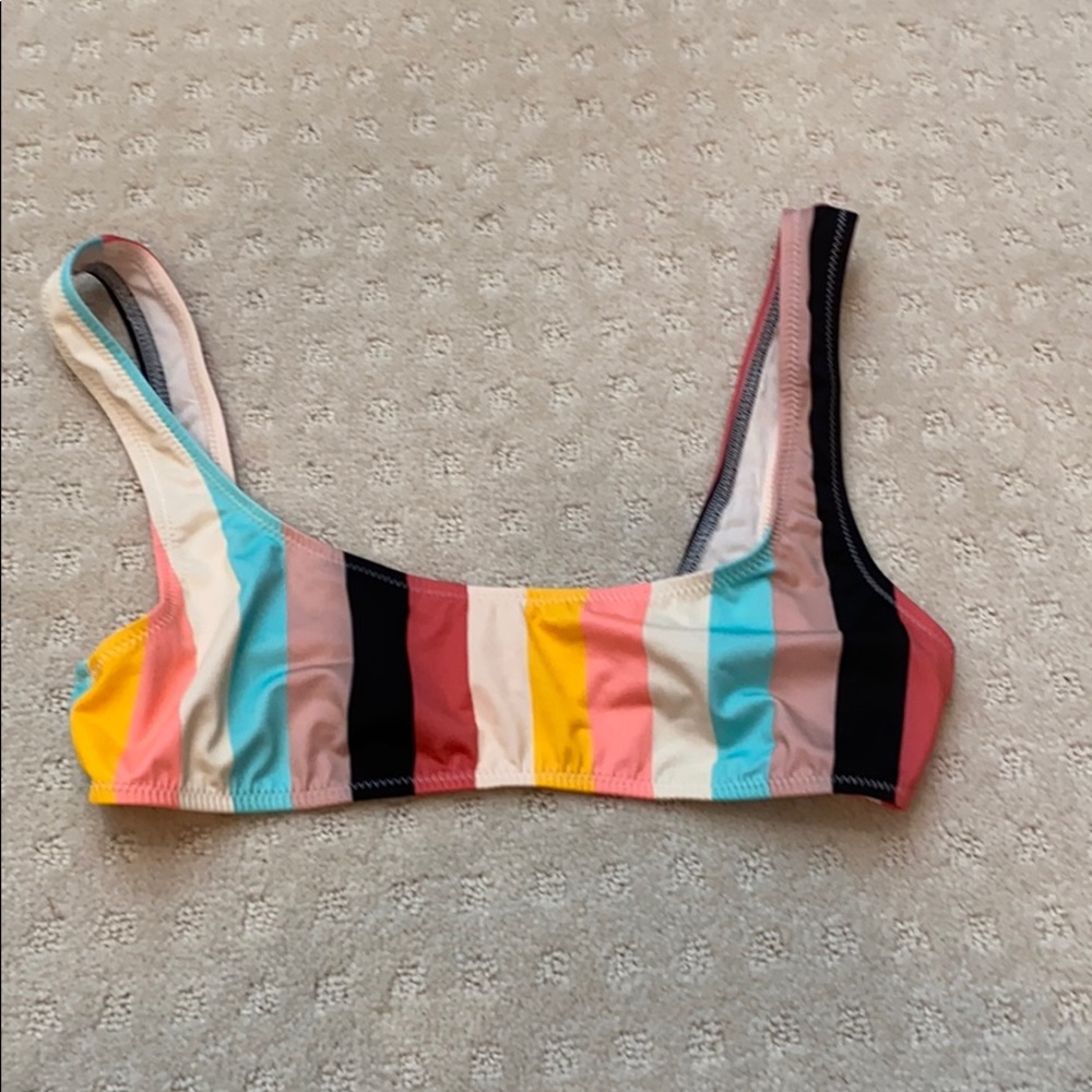 Solid & Striped Rainbow Bikini Top - image 1